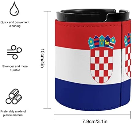 Horvátország-Zászló PU Bőr Hamutartó Cigaretta, Szivar hamutartó tartó Home Office Autó Asztali Dekoráció