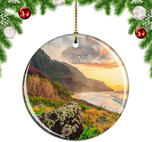 Weekino USA Amerika Hawaii Karácsony, karácsonyfa Dísz, Dekoráció Lógó Medál Dekoráció Város Utazási Szuvenír