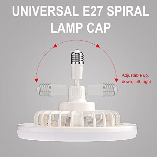 Bzdzmqm E27 Mennyezeti Ventilátor, Lámpák, Zárt, Alacsony Profil Rajongó Lámpa, Mennyezeti Lámpa Ventilátor,Rejtett