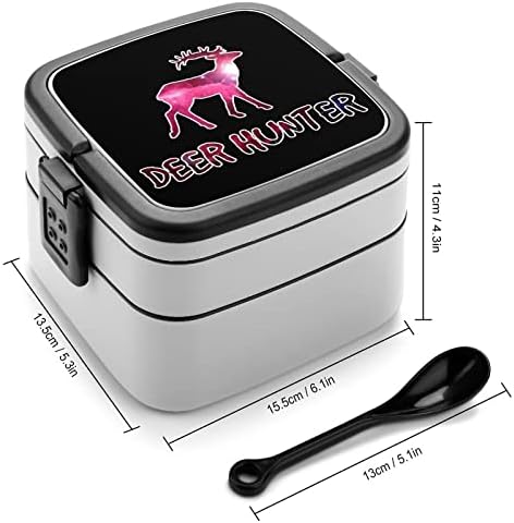 Deer Hunter Vicces Egy Bento Box Ebéd Tartály Kanál Utazási Munka Piknik
