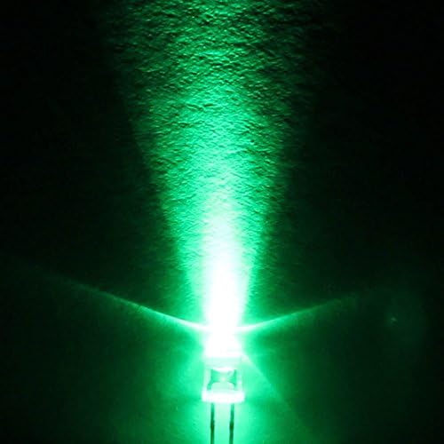 50pcs 2 csapok, 5mm víztiszta Zöld Villogó LED Automatikus Vaku