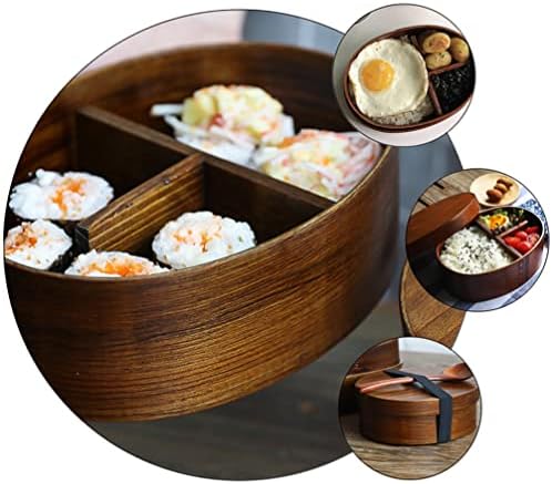 PRETYZOOM Japán, Törökország, Dobozokat Fából, uzsonnás Doboz, 3 Rekesz, Kézzel készített Fa Sushi Doboz
