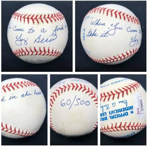 Yogi Berra Yogism (8) Felirat Alá Baseball Gyűjtemény PSA SZÖVETSÉG HOF Yankees - Dedikált Baseball
