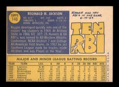 140 Reggie Jackson HOF - 1970 Topps Baseball Kártyák (Csillag) Osztályozott EX+ - Baseball Asztalon Kezdő