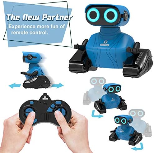 KaeKid Robotok Gyerekeknek, 2,4 Ghz-es Távirányító Robot Játékok LED Szem & Rugalmas Kar, Tánc & Hangzik,