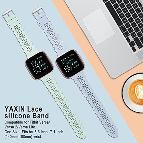 YAXIN 3 Pack Slim Sport Zenekarok Kompatibilis Fitbit Versa/Fitbit Versa 2/Fitbit Versa Lite Együttes,