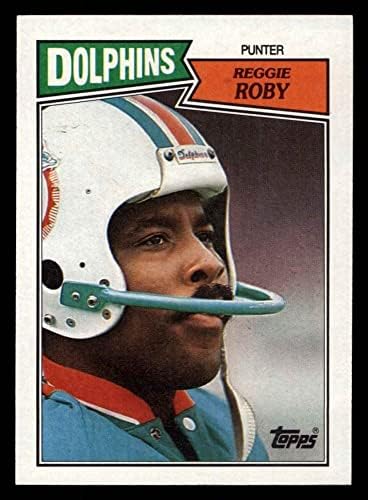 1987 Topps 240 Reggie Roby Miami Dolphins (Foci Kártya) NM/MT Delfinek Iowa