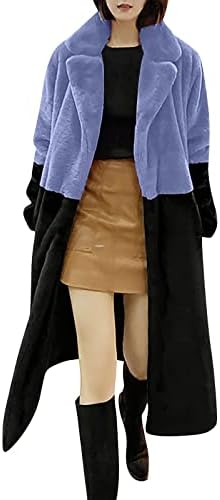 PRDECEXLU Elegáns Téli Hosszú Ujjú Női Anorák Homewear Tunika Comfort Comfort Kabátok Colorblock Vastag