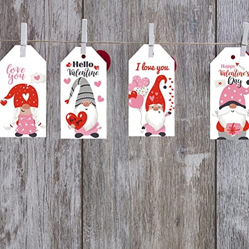 Doumeny 150Pcs Valentin Gnome Ajándék Kategória Boldog Valentin Napot Papír Címkék Szeretlek Ünnep Lóg