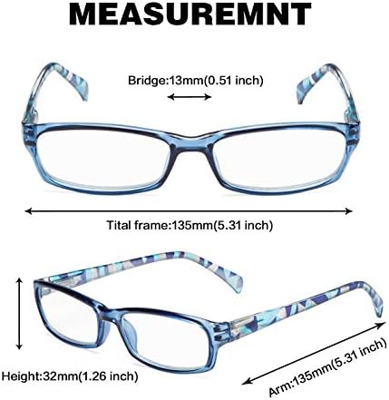 GUD Olvasó Szemüveg A Nők - 5 pár Téglalap alakú Hölgyek Szemüveg Olvasók