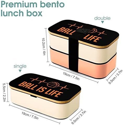 A labda Élet Bento Ebédet szivárgásmentes Bento Box Élelmiszer-tartály, 2 Rekesz Irodájában Dolgozik Piknik