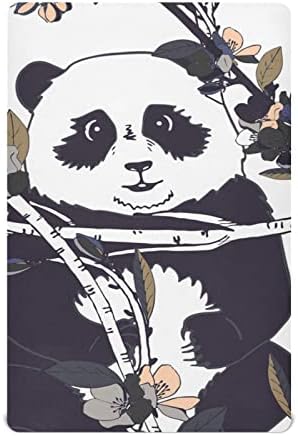 Virágok Panda Kiságy, Ágynemű Baba Puha, Légáteresztő Baba Kiságy, Ágynemű Mosható Gép Gyerekágy Matrac