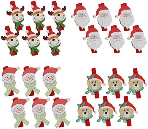 Ipetboom 4 Csomagok Kis Ruhát Képek, Karácsonyi Kártya Tartóját a Falra Kijelző Kártya Klipek gemkapcsok