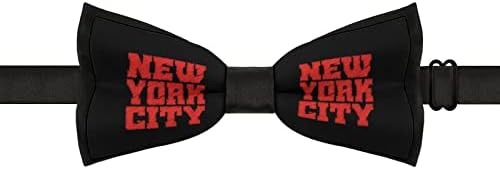 FORSJHSA New York-i Férfi Előre megkötött Nyakkendőt Állítható Nyomtatott Újdonság Nyakkendő