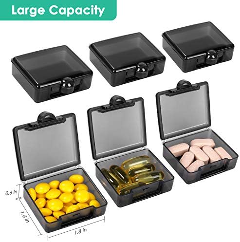 6 Pack Zsebében Gyógyszeres Dobozt,Mini Tabletta Szervező,Napi egy Tabletta esetben, Hordozható Gyógyszeres