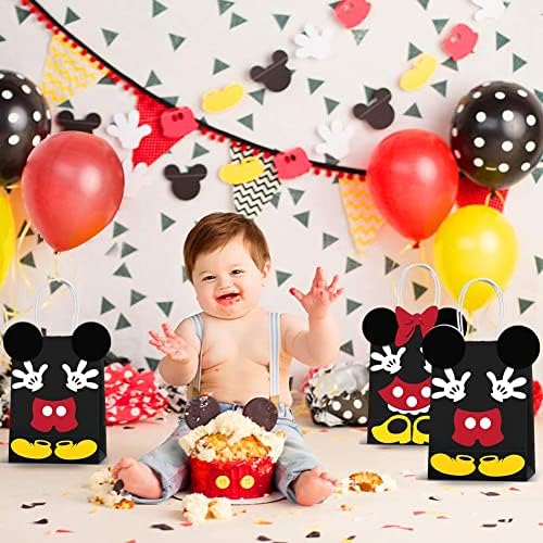 Min Egér Parti Kellékek Táskák-Micky Minié Papír Kezelésére Candy ajándékok Gyerekeknek, Születésnapi