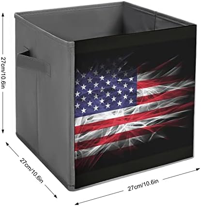 Amerikai Zászló Összecsukható Tárolók Kockák Szervező Trendi Anyag Tároló Doboz Lapkák Kocka Fiókok 11