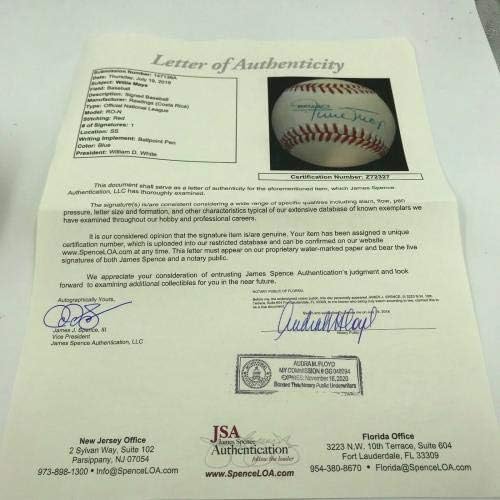 Szép Willie Mays Aláírt Hivatalos Nemzeti League Baseball SZÖVETSÉG COA - Dedikált Baseball