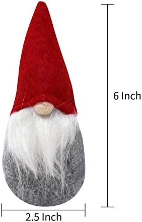 JOYIN 9PCS Karácsonyi Gnome Díszek svéd Santa tomte barátja Plüss Piros, Szürke, Barna, Lóg a Gnome Díszek