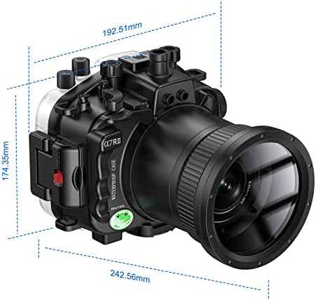 Tenger békát, Vízalatti Fényképezőgép tok Kompatibilis Sony A7RIII 90MM IPX8 40m/130ft Maximális Merülési