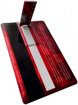 128 GB nagysebességű USB 2.0 Flash Drive Hitelkártya Design pendrive Memory Stick Vízálló Tartozékok (Piros)
