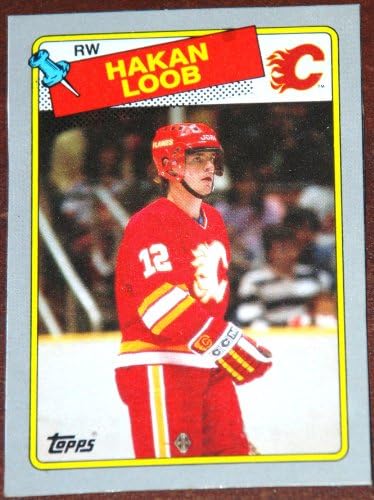 1988-89 Topps Hakan Loob O Calgary Flames Doboz Alján NHL Jégkorong Kártya