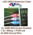 SuperEcable - LED USB2.0 Hosszabbító Kábel. 5 Ft – LED-es, Fehér Színű - 20469