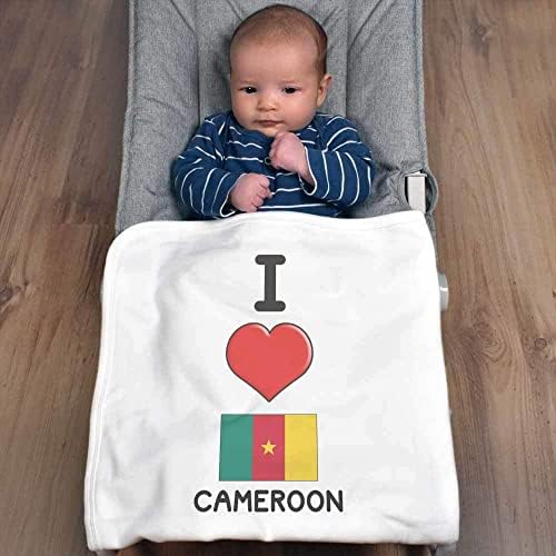 Azeeda 'Szeretem Kamerun' Pamut Bébi Takaró / Kendő (BY00025470)