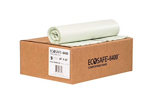 EcoSafe-6400 HB4860-85 Compostable Táska, Hiteles Compostable, 64 Literes, Zöld (2 X Pack 60)
