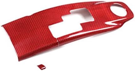 Eppar Új Szénszálas Sebességváltó Fedél Kicsi Kompatibilis a Nissan GT-R GTR R35 2008- (Piros)