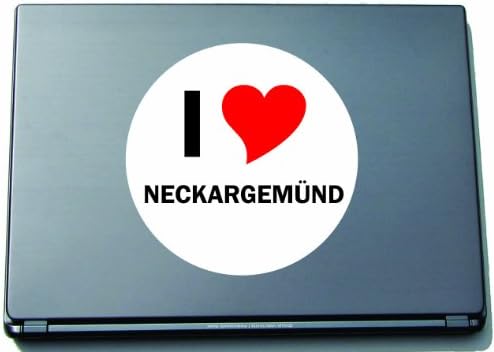 Imádom Aufkleber Matrica Laptopaufkleber Laptopskin 297 mm, mit Stadtname NECKARGEMUEND