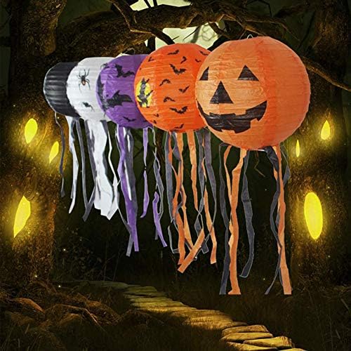 Floralby Halloween Dekoráció Horror Koponya Fejét Pók Tök DIY Papír Lóg Lámpás - 30cm Koponya