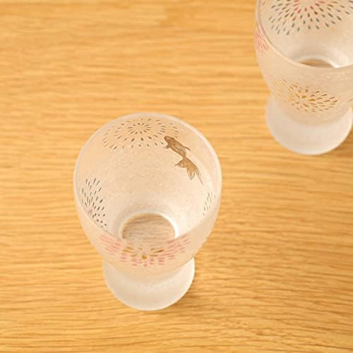 KIKYOUYA Hideg Kedvéért Csésze Japán Szaké Üveg pohár Prémium Üveg Japánban Készült Hagyományos Mintával,