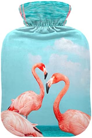 Meleg Víz Üveg fedéllel Flamingók Meleg vizes tömlőt a fájdalomcsillapítás, sportsérülések, Meleg Víz
