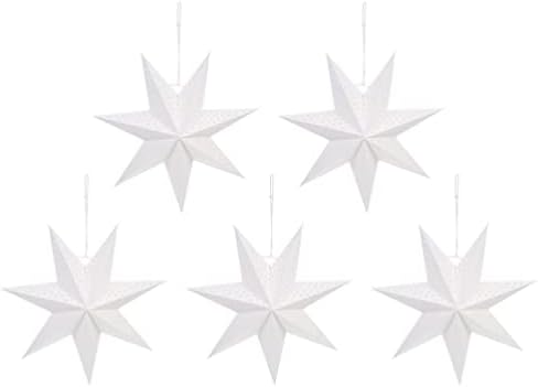 Yardwe 5db Papír Csillag Lámpa Lámpabúra Csillag Origami Papír lámpaernyőt Karácsonyi Csillag Fények Plafonról