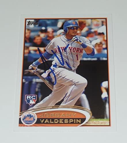 Jordany Valdespin Aláírt Auto, hogy 2012 Topps Frissítés Kártya us151 New York Mets - Baseball Asztalon