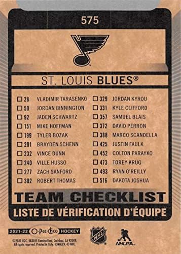 2021-22 O-Pee-Chee 575 St. Louis Blues St. Louis Blues NHL Jégkorong Trading Card