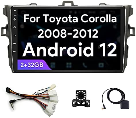 Binize Android 12 Autó Sztereó Toyota Corolla 08-12 Kompatibilis CarPlay&Android Auto,9 Hüvelykes érintőképernyő