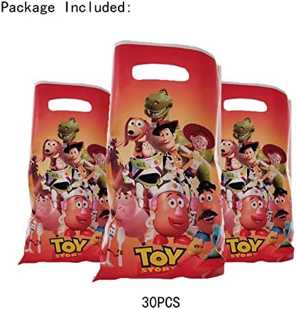 ALLPICK 30DB Toy Story Téma Műanyag Kezelni Táskák Szülinapi Buliba Táskák Fél Ajándék, Édesség Csomagokat
