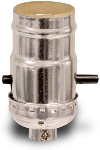 Nemzeti Artcraft Standard E26 Nikkel-Bevonatú Lámpa Foglalat, Push-Thru On-Off Kapcsoló (Pkg/2)