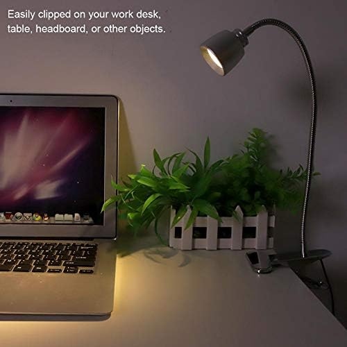 Yosoo LED Fej Klip asztali Lámpa, 5W Rugalmas & Forgatható Klip szemvédő LED Tábla Asztal Éjszakai Fény(Meleg