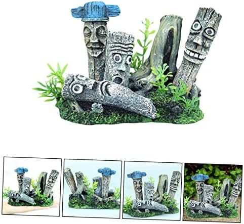 Ipetboom Akvárium Moai Ábra Avatar Dekoráció Fotó Dísz, Terrárium Berendezés Terrárium Rejtekhely Moai-Szobrok