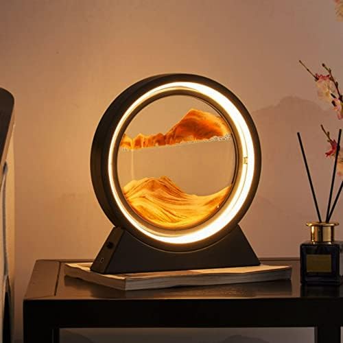 3D-s Mobil Homok Festmény, asztali Lámpa,Mozgó Homok Art Dekor Lámpa，LED-es,360° - Ban Forgatható, a Futóhomok