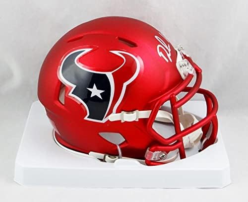 Deshaun Watson Dedikált Houston Texans Blaze Mini Sisak - SZÖVETSÉG Auth *Ezüst - Dedikált NFL Mini Sisak
