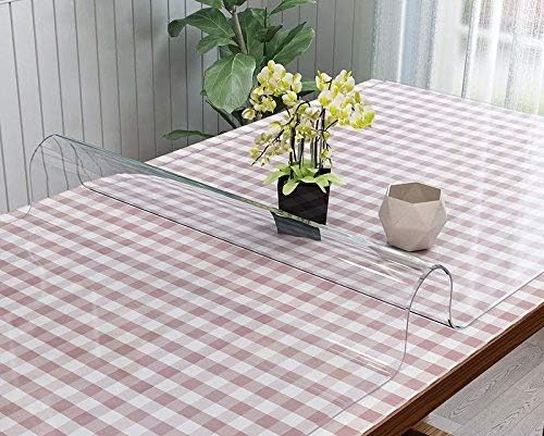 VÖLGY FA 27.6 x 72 Inch Tiszta asztalterítő Fólia, 1,5 mm Vastag PVC Műanyag Asztal Protector, Tiszta