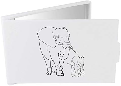 Azeeda 'Elephant & Borjú' Compact/Utazás/Pocket Smink Tükör (CM00019078)