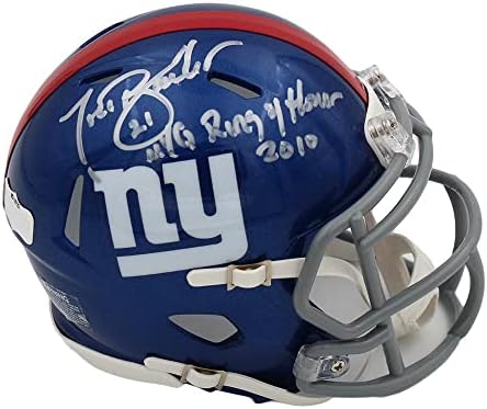 Tiki Barber Aláírt New York Giants Sebesség NFL Mini Sisak Óriások Ring Of Honor Felirat, - Dedikált NFL