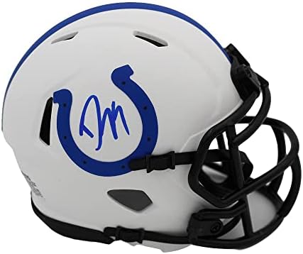 Dwight Freeney Aláírt Indianapolis Colts Sebesség Hold NFL Mini Sisak - Dedikált NFL Mini Sisak