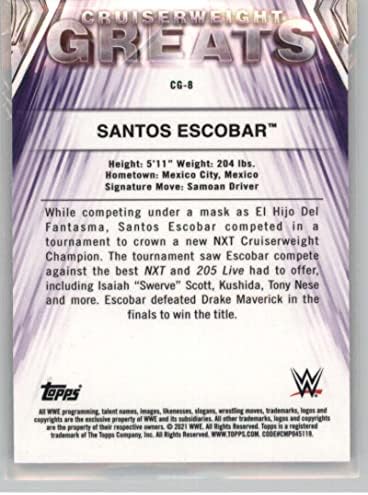 2021 Topps Chrome WWE Cruiserweight Nagyjai CG-8 Santos Escobar
