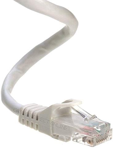 Kábelek Közvetlen Online Snagless Cat5e Ethernet Hálózati Patch Kábel, Fehér, 50 Méter